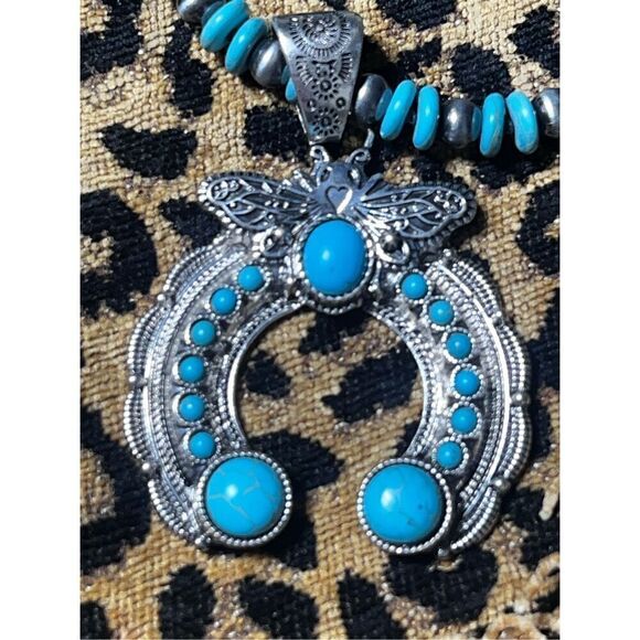 Squash Blossom Necklace and Matching Earrings NWT - Picture 3 of 3